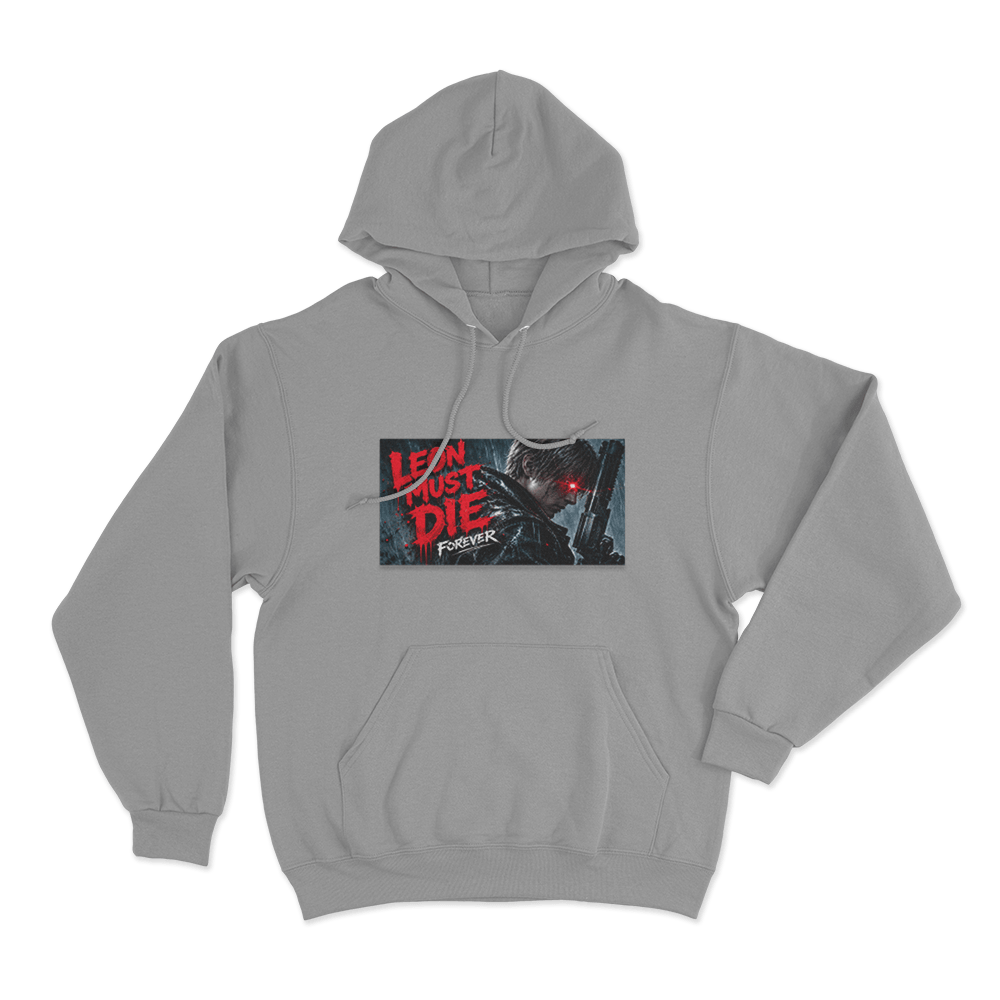 Resident Evil Requiem Leon Must Die Forever Unisex Hoodie Grey Resident Evil Requiem Leon Must Die Forever Unisex Hoodie Grey
