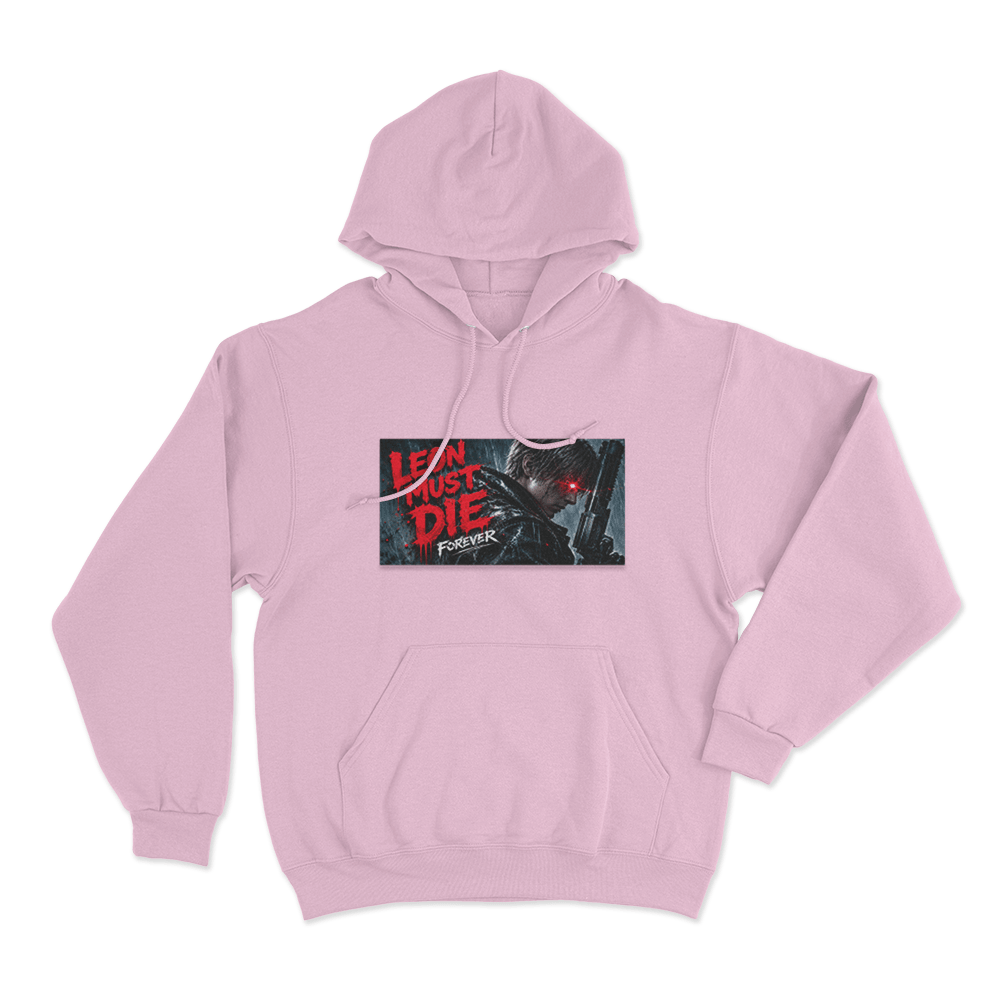 Resident Evil Requiem Leon Must Die Forever Unisex Hoodie Pink Resident Evil Requiem Leon Must Die Forever Unisex Hoodie Pink