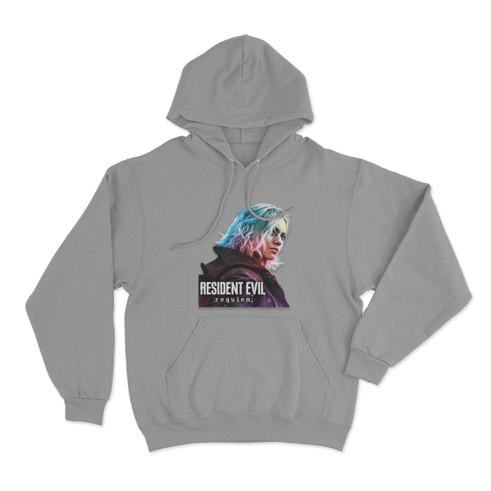 Resident Evil Requiem Unisex Hoodie Grey Resident Evil Requiem Unisex Hoodie Grey