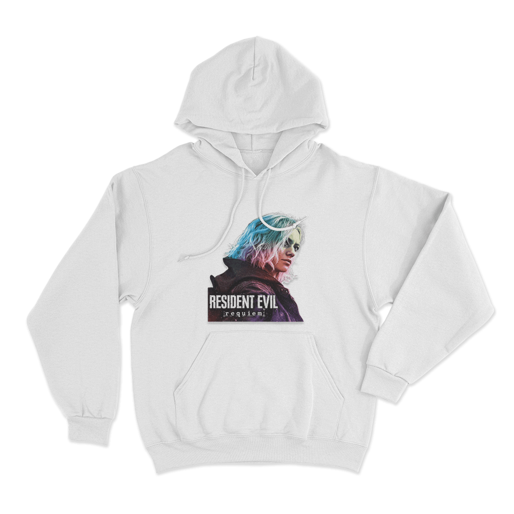 Resident Evil Requiem Unisex Hoodie White Resident Evil Requiem Unisex Hoodie White