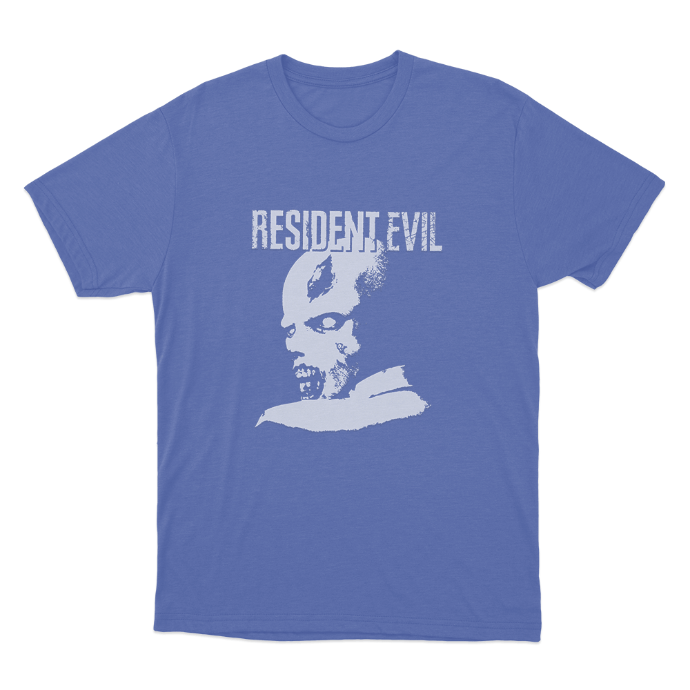 Resident Evil Silhouette Unisex T Shirt Blue Resident Evil Silhouette Unisex T Shirt Blue