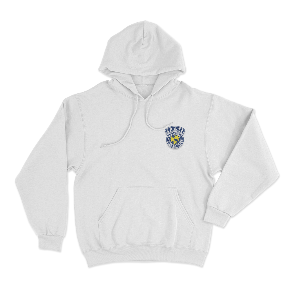 S.T.A.R.S. Raccoon Police Badge Unisex Hoodie White S.T.A.R.S. Raccoon Police Badge Unisex Hoodie White