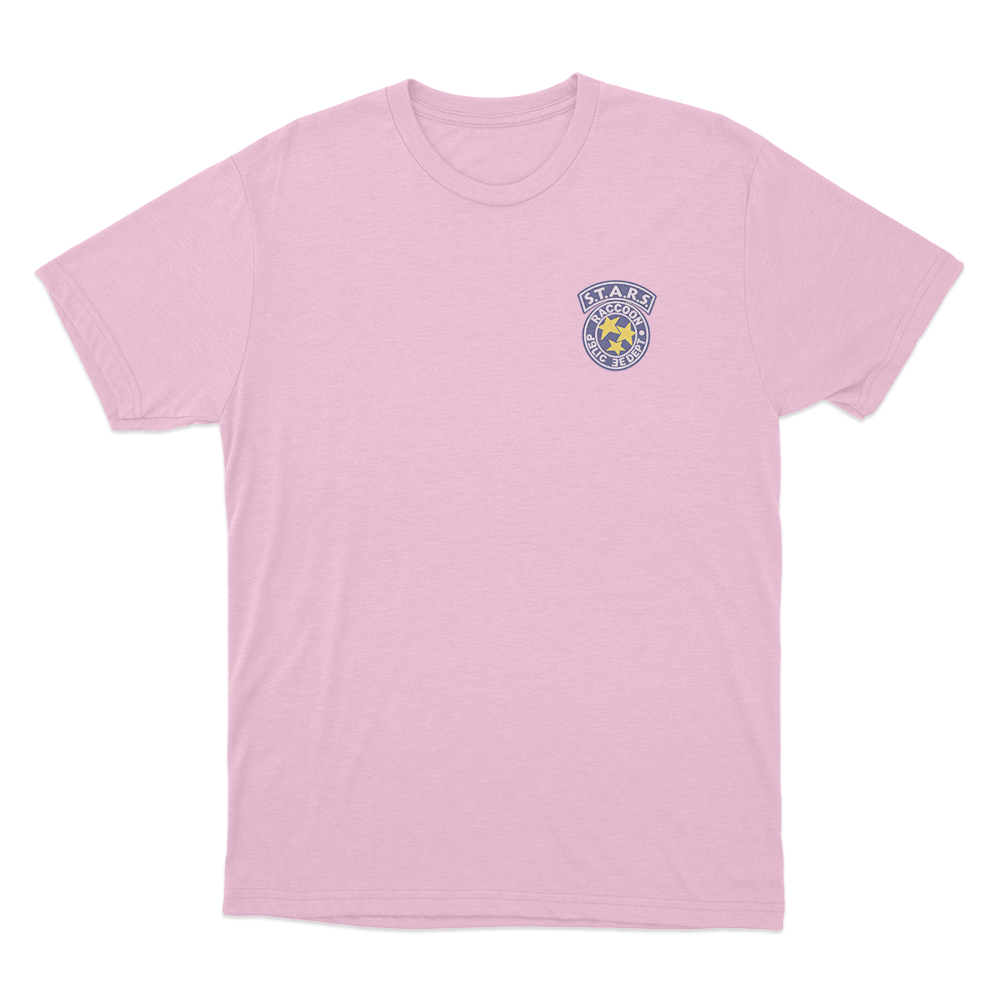 S.T.A.R.S. Raccoon Police Badge Unisex T Shirt Pink S.T.A.R.S. Raccoon Police Badge Unisex T Shirt Pink