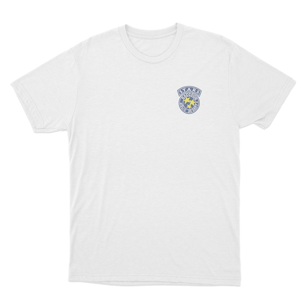 S.T.A.R.S. Raccoon Police Badge Unisex T Shirt White S.T.A.R.S. Raccoon Police Badge Unisex T Shirt White
